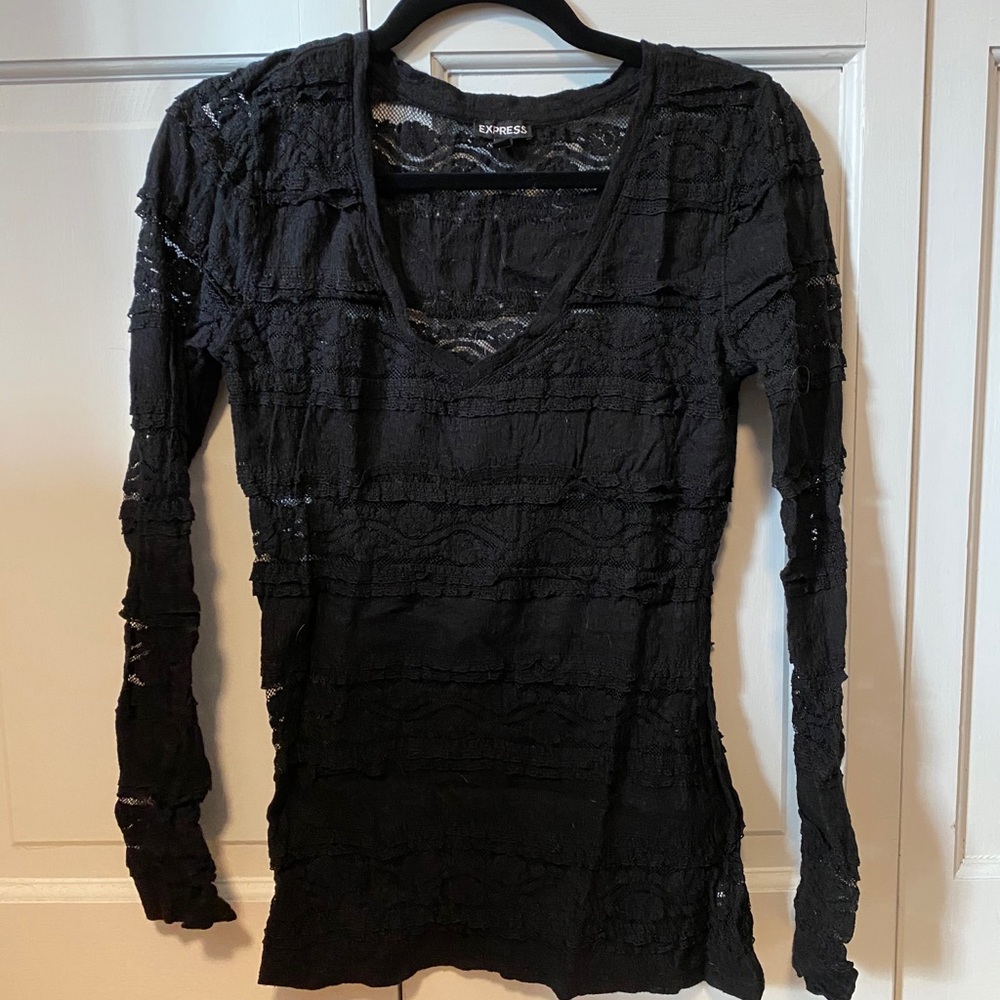 EXPRESS long sleeve lace top